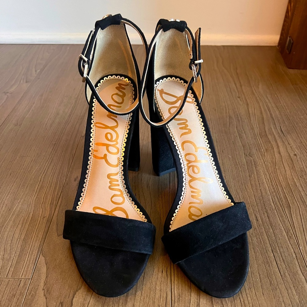 Sam Edelman Black Block Heel Sandals